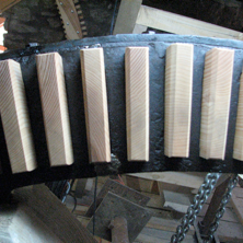 Pignon de renvoi d'angle en bois