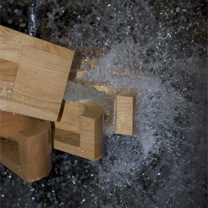 Roue a plat en bois